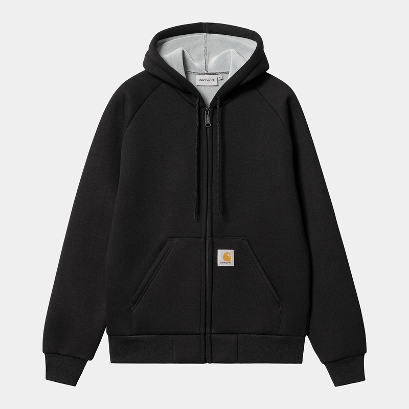 Kurtki Carhartt Car-Lux Hooded Męskie Czarne | ASE-548103