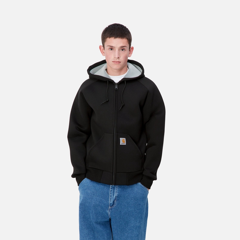 Kurtki Carhartt Car-Lux Hooded Męskie Czarne | QIK-603582