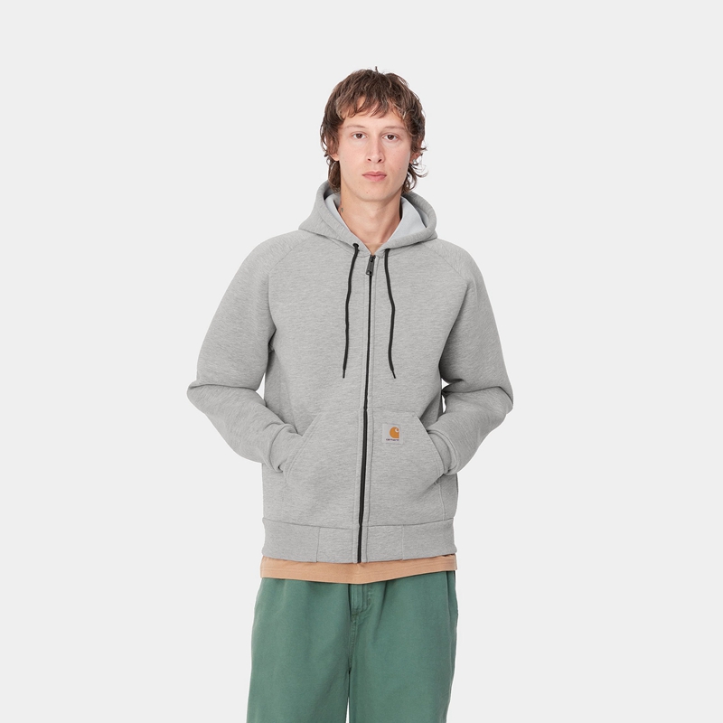 Kurtki Carhartt Car-Lux Hooded Męskie Szare | PLZ-429375