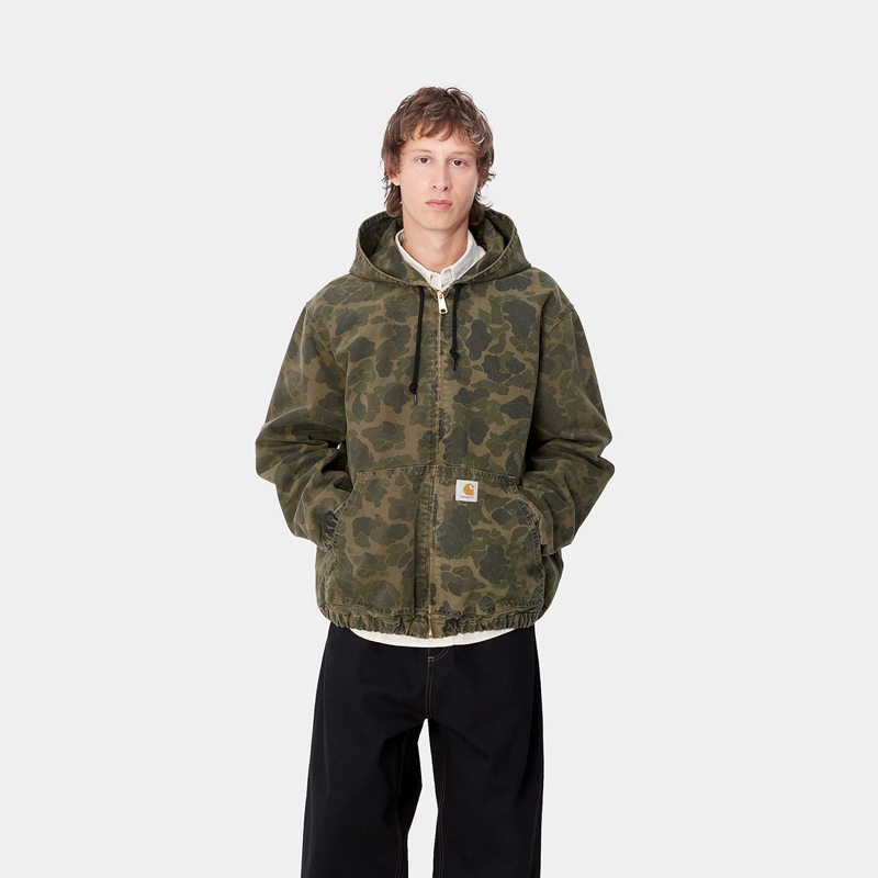 Kurtki Carhartt Duck Active Męskie Oliwkowe | PLF-543978