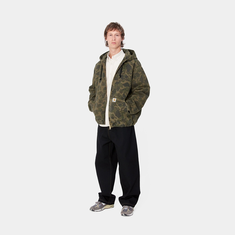 Kurtki Carhartt Duck Active Męskie Oliwkowe | PLF-543978