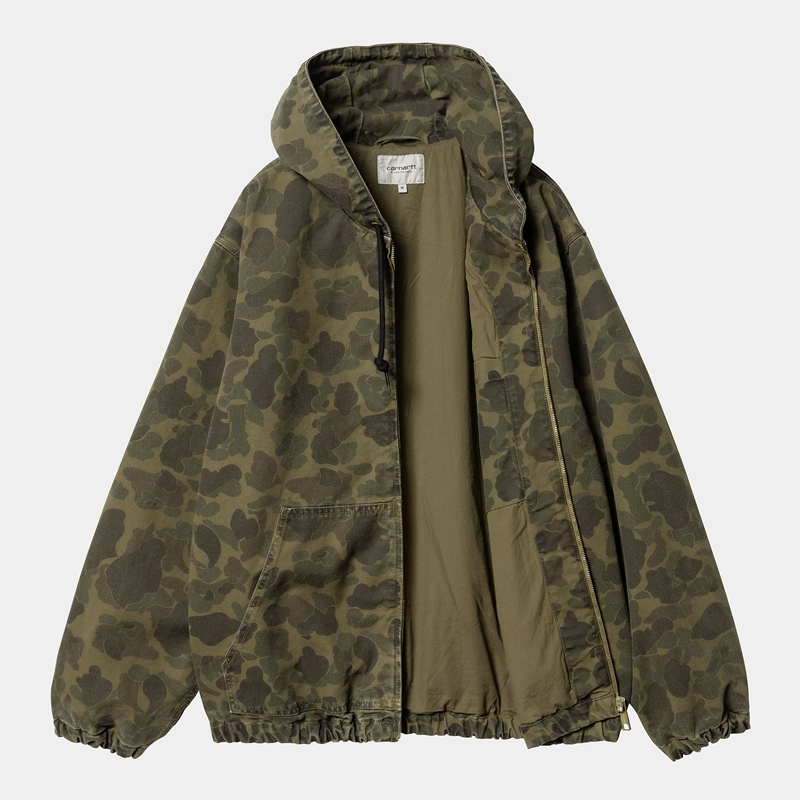 Kurtki Carhartt Duck Active Męskie Oliwkowe | PLF-543978