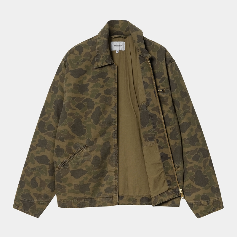 Kurtki Carhartt Duck Detroit Męskie Oliwkowe | LYG-016459