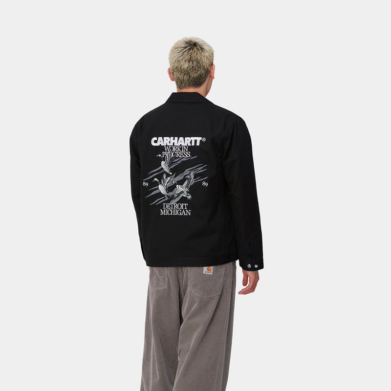 Kurtki Carhartt Ducks Męskie Czarne | OID-319748