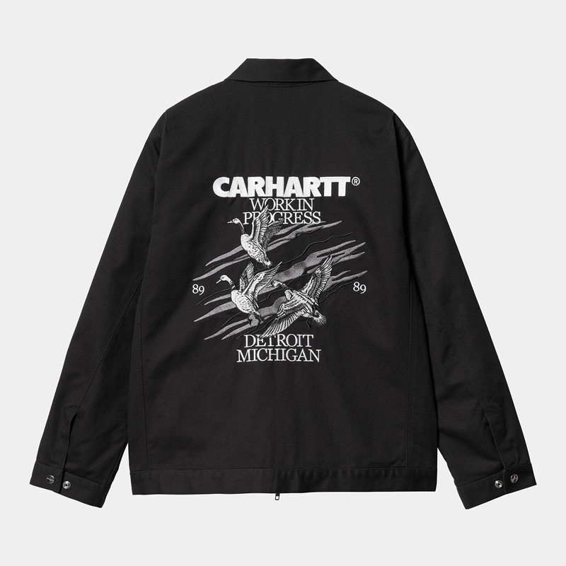 Kurtki Carhartt Ducks Męskie Czarne | OID-319748