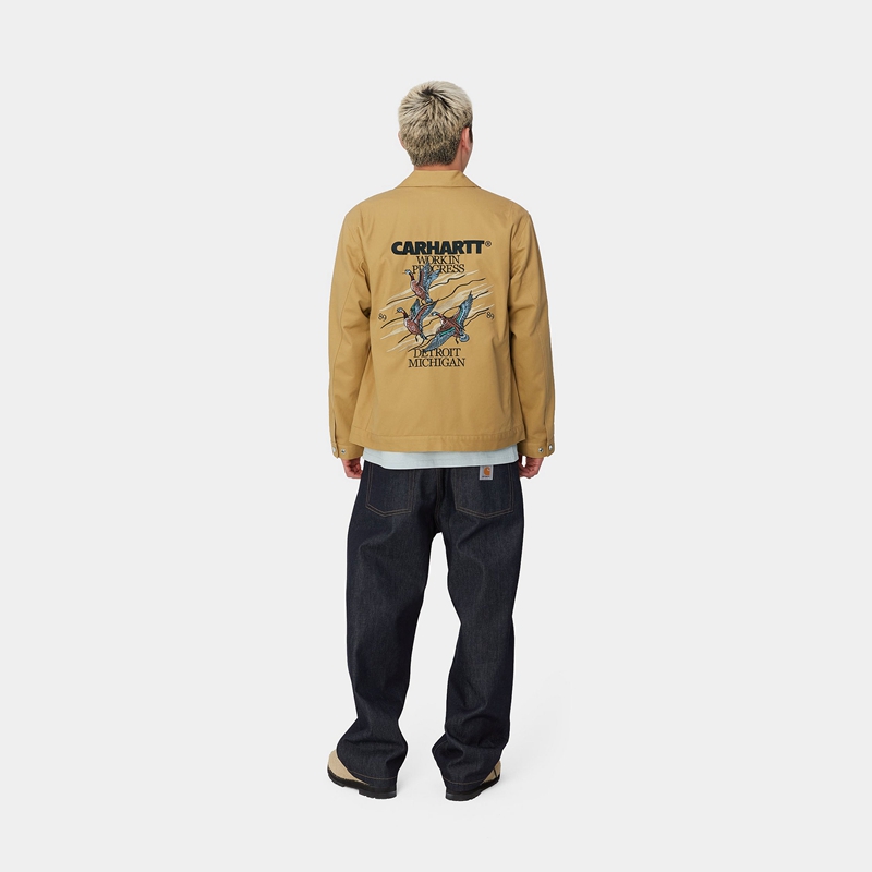 Kurtki Carhartt Ducks Męskie Khaki | WAN-390471