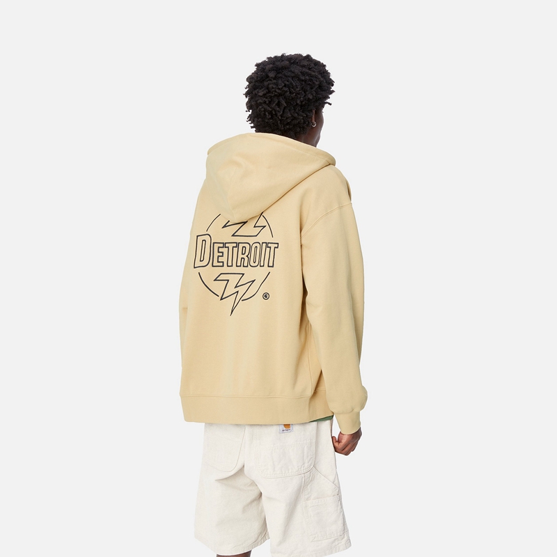 Kurtki Carhartt Hooded Ablaze Męskie Khaki | CJG-194273