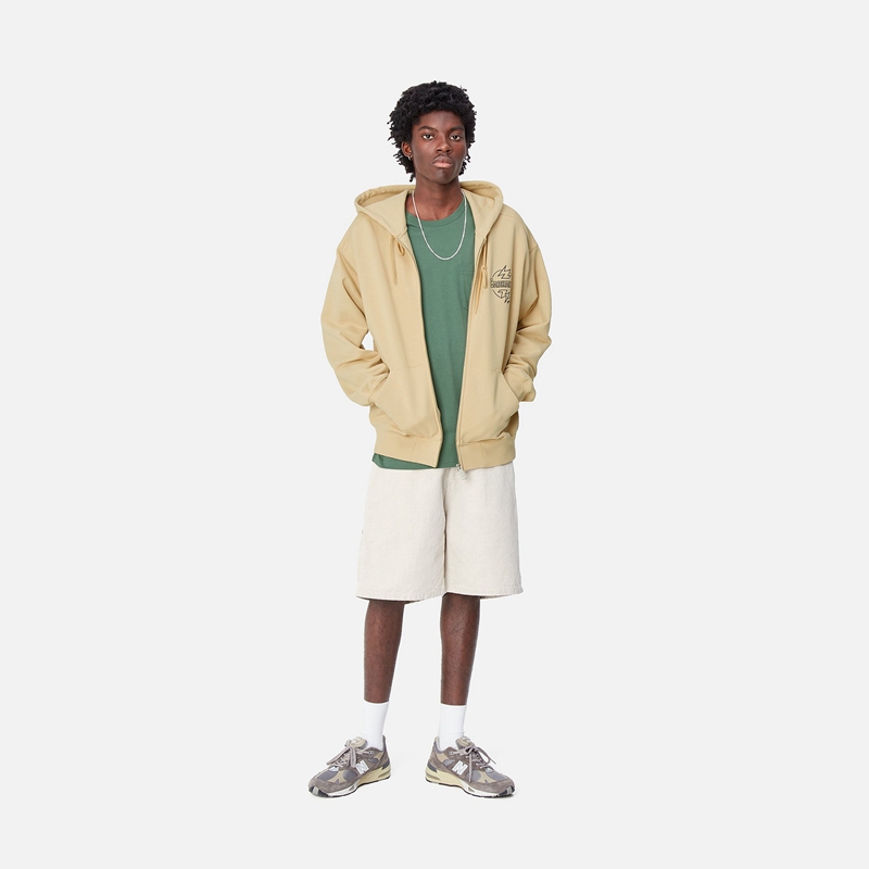 Kurtki Carhartt Hooded Ablaze Męskie Khaki | CJG-194273