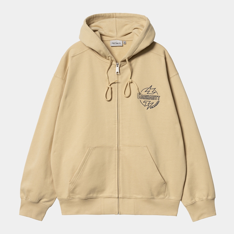 Kurtki Carhartt Hooded Ablaze Męskie Khaki | CJG-194273