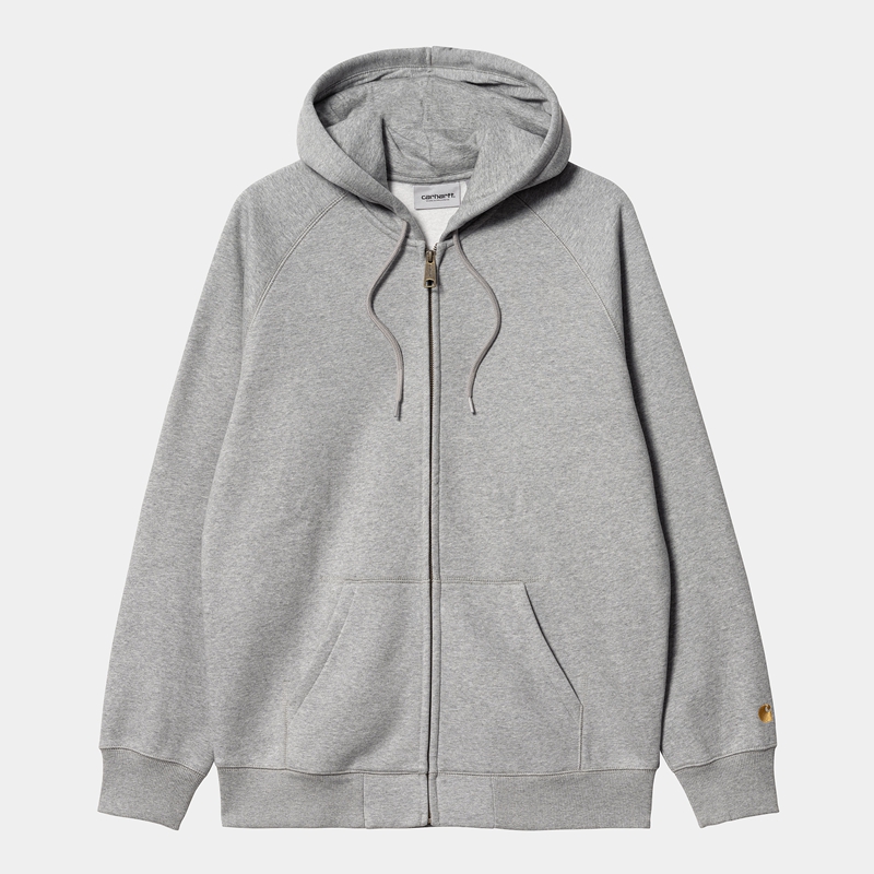 Kurtki Carhartt Hooded Chase Męskie Szare | WIM-783504