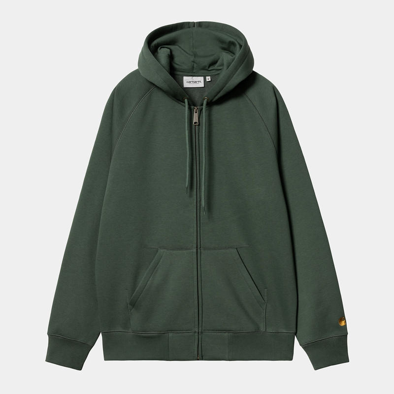 Kurtki Carhartt Hooded Chase Męskie Zielone | LAQ-049371