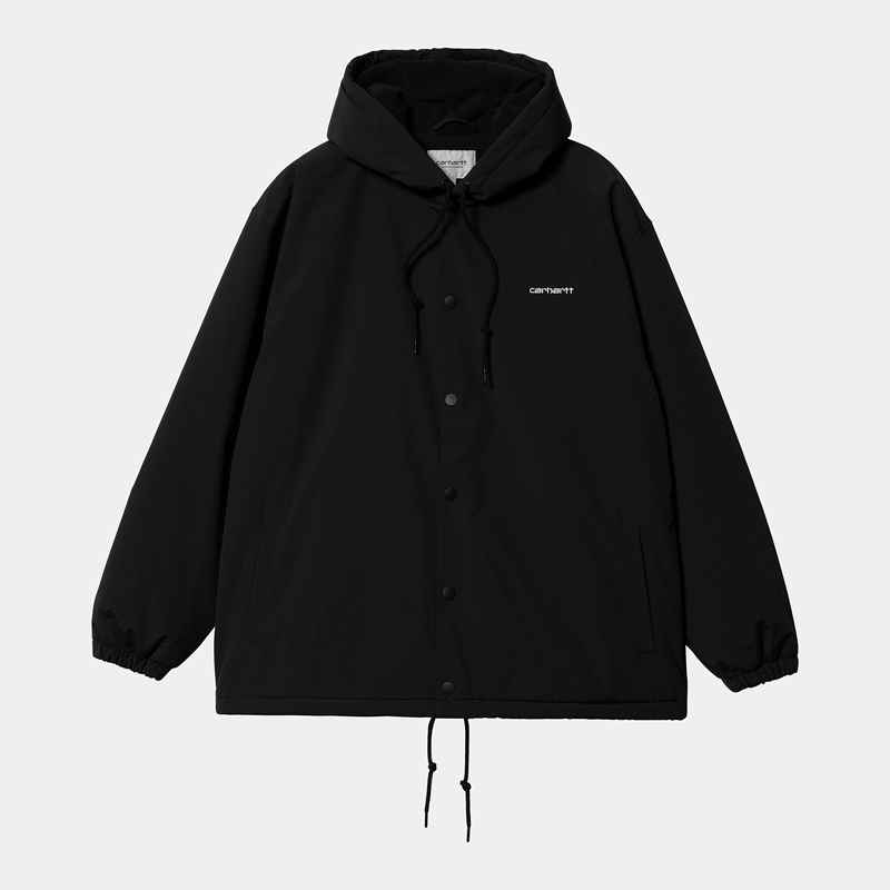 Kurtki Carhartt Hooded Coach Męskie Czarne | TMG-035284