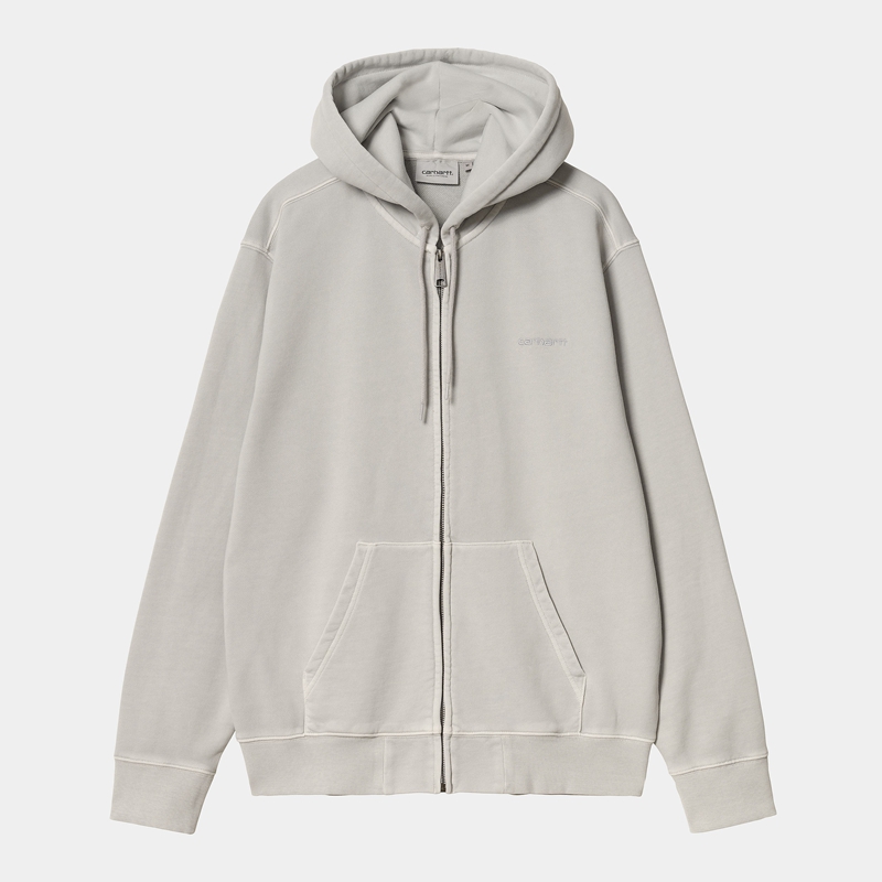 Kurtki Carhartt Hooded Duster Script Męskie Szare | YHP-487396