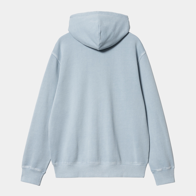 Kurtki Carhartt Hooded Duster Script Męskie Niebieskie | BMW-503761