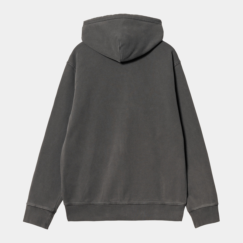 Kurtki Carhartt Hooded Duster Script Męskie Ciemny Szare | AZN-650742