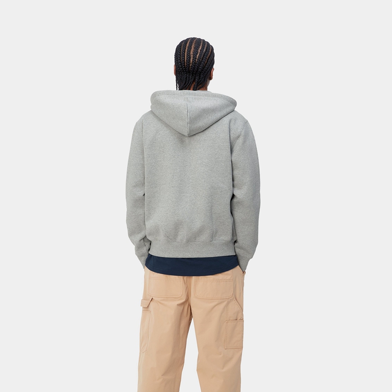 Kurtki Carhartt Hooded Madison Męskie Szare | HFA-473502