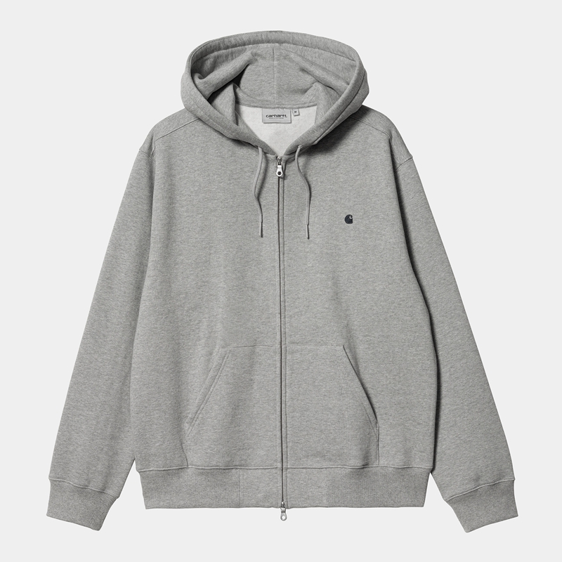 Kurtki Carhartt Hooded Madison Męskie Szare | KSX-209817