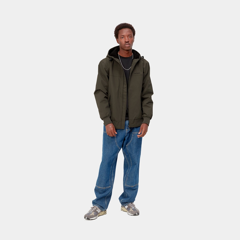 Kurtki Carhartt Hooded Sail Męskie Oliwkowe | IEC-376509