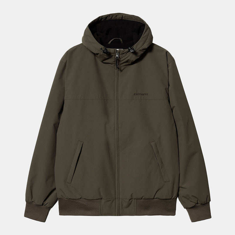 Kurtki Carhartt Hooded Sail Męskie Oliwkowe | IEC-376509