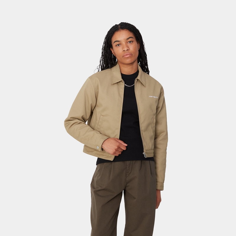 Kurtki Carhartt Module Script Damskie Khaki | HNV-346597