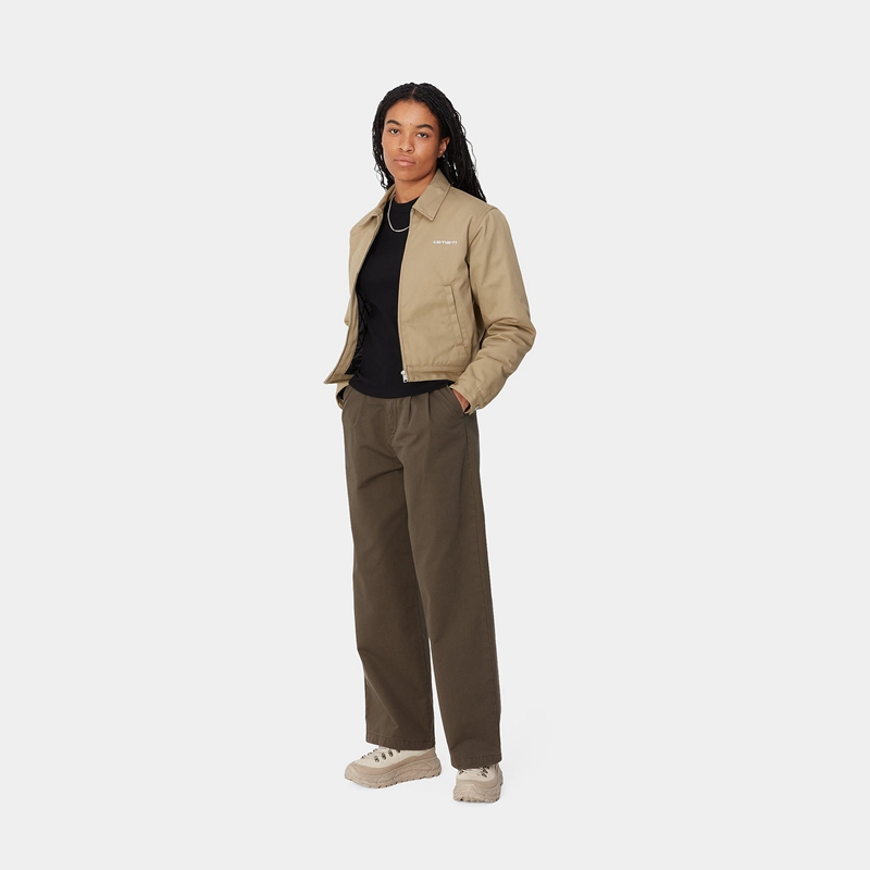 Kurtki Carhartt Module Script Damskie Khaki | HNV-346597