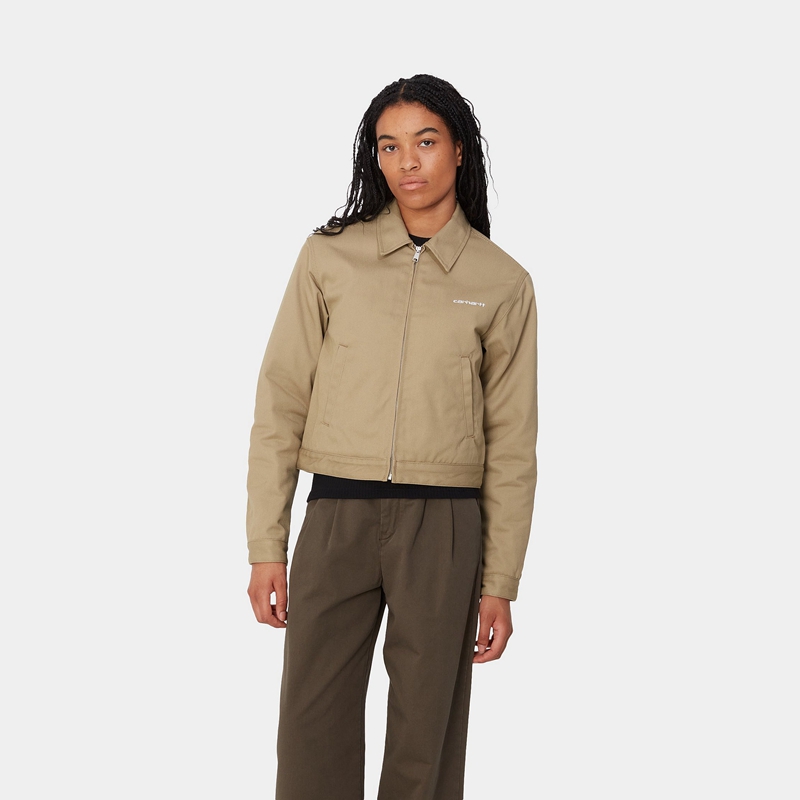 Kurtki Carhartt Module Script Damskie Khaki | HNV-346597