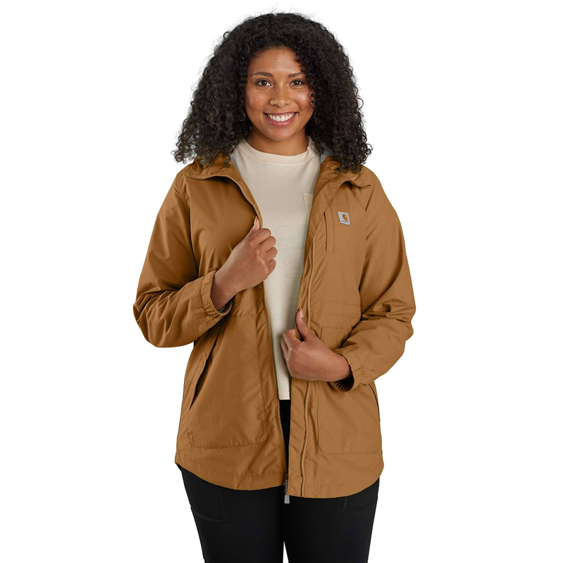 Kurtki Carhartt Rain Damskie Brązowe | XVU-345786