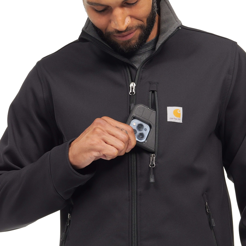 Kurtki Carhartt Rain Defender® Relaxed Fit Heavyweight Softshell Męskie Granatowe | LUR-395640