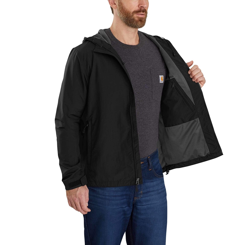 Kurtki Carhartt Rain Defender® Relaxed Fit Lightweight Męskie Czarne | ZYE-805347