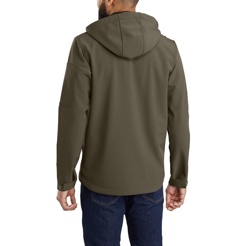 Kurtki Carhartt Rain Defender® Relaxed Fit Midweight Softshell Hooded Męskie Czarne | SJI-804795