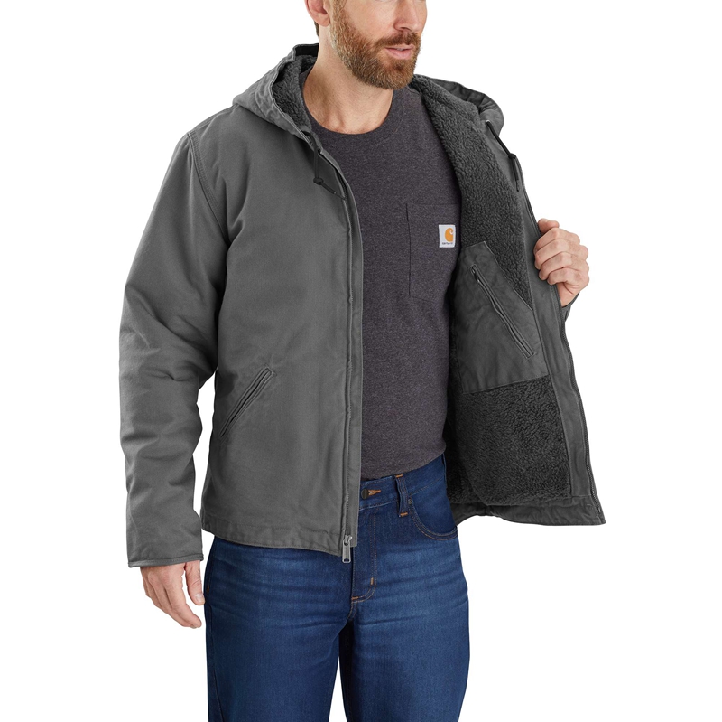 Kurtki Carhartt Sherpa-Lined Męskie Czarne | JIS-487023