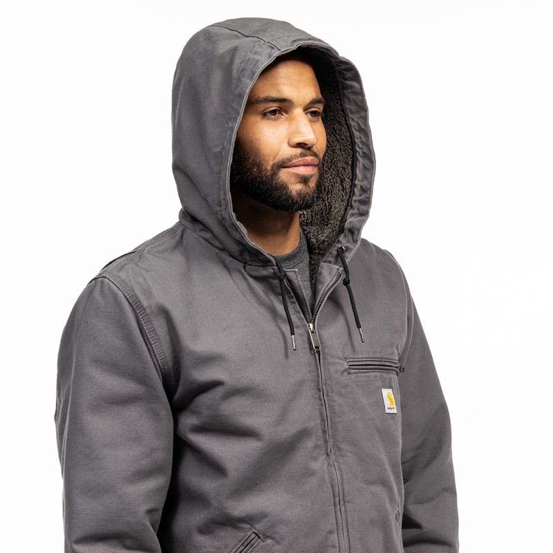 Kurtki Carhartt Sherpa-Lined Męskie Czarne | JIS-487023