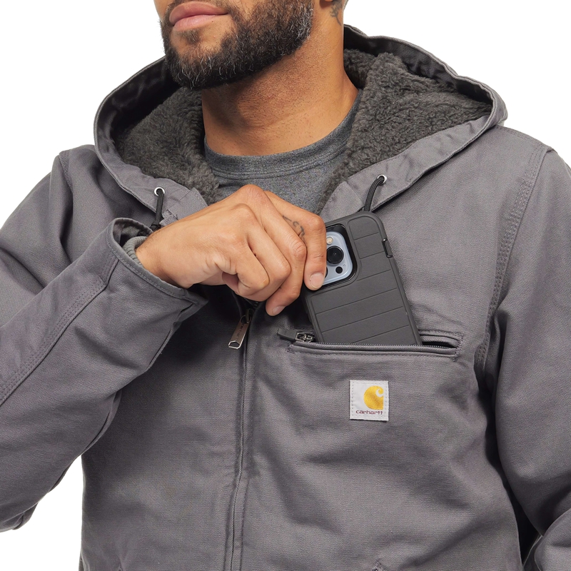 Kurtki Carhartt Sherpa-Lined Męskie Czarne | JIS-487023