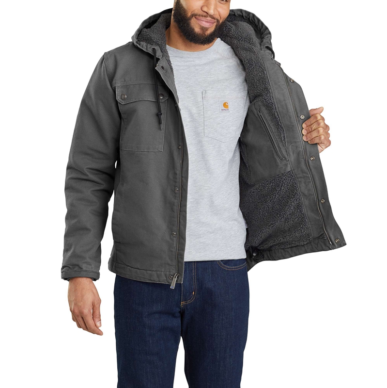 Kurtki Carhartt Sherpa-Lined Utility Męskie Szare | ZVJ-325461