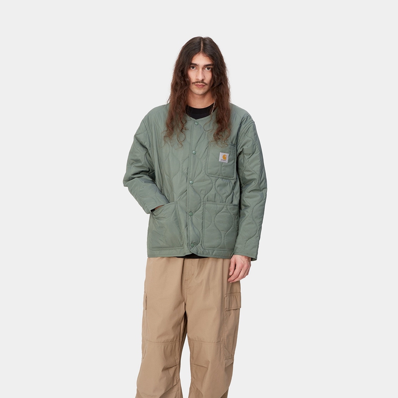 Kurtki Carhartt Skyton Liner Męskie Zielone | IMU-461032