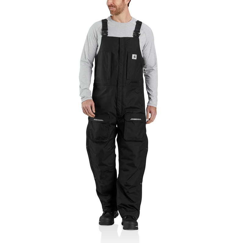 Kurtki Carhartt Yukon Extremes™ Loose Fit Insulated Biberall Męskie Czarne | CZE-296704