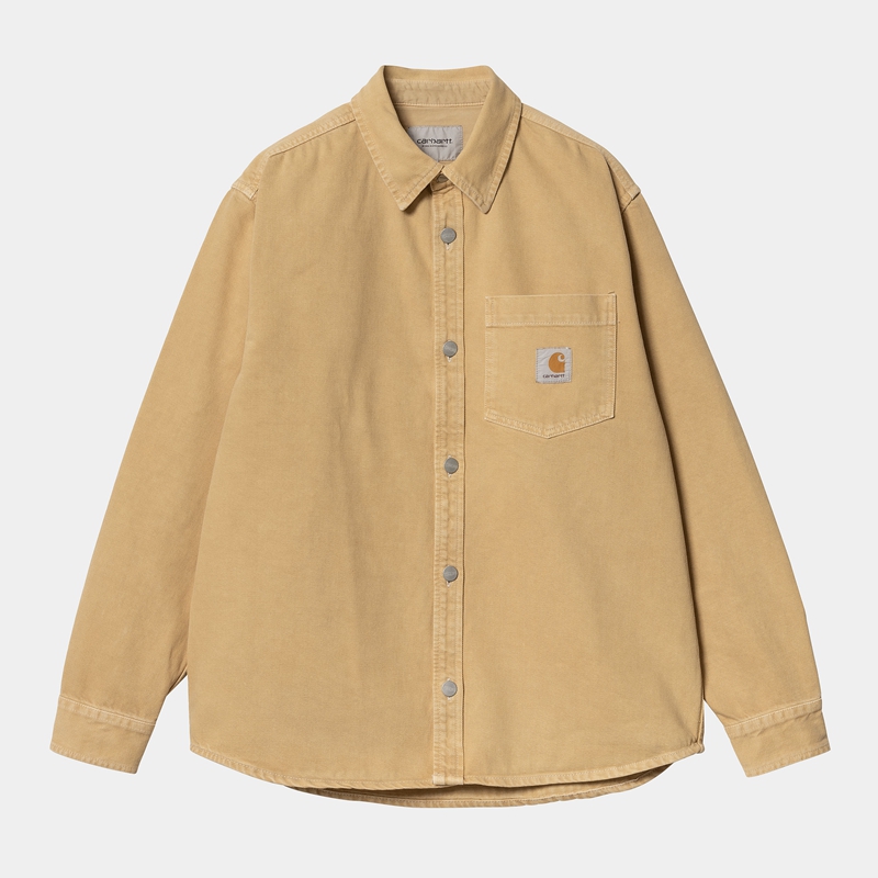 Kurtki Koszulowe Carhartt George Męskie Khaki | HGP-362784