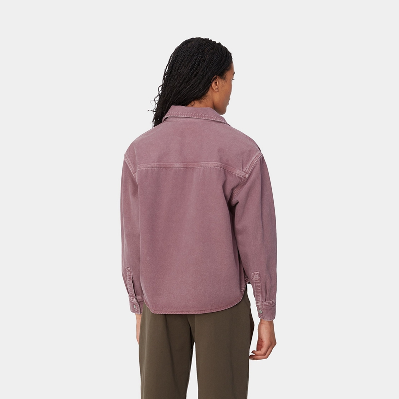 Kurtki Koszulowe Carhartt Georgia Damskie Fioletowe | QMZ-456029