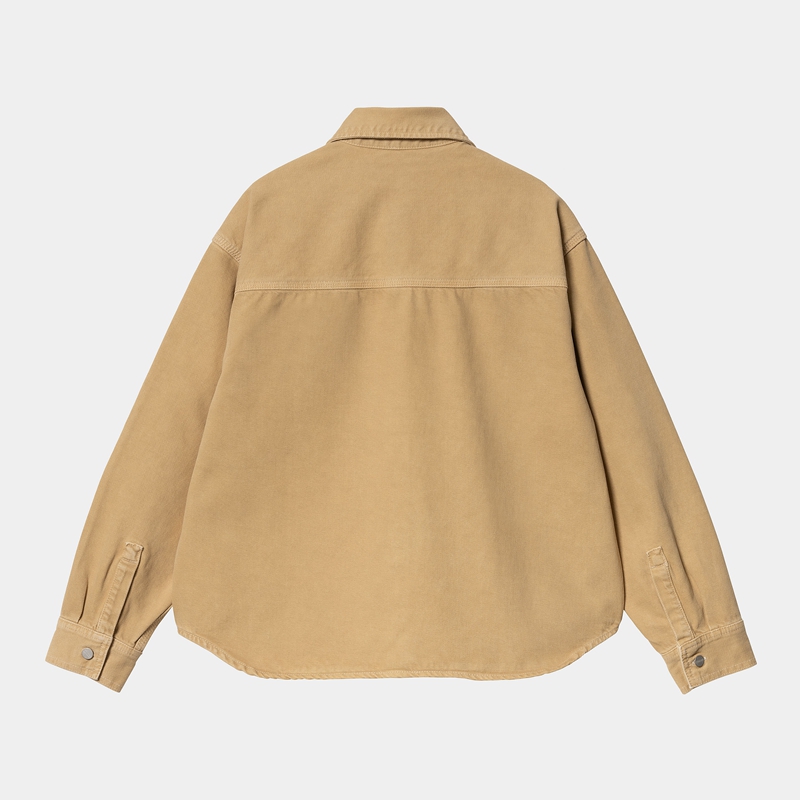 Kurtki Koszulowe Carhartt Georgia Damskie Khaki | LXJ-405729