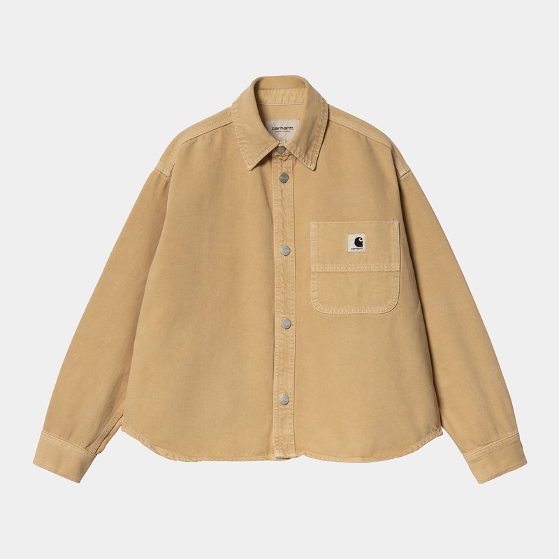 Kurtki Koszulowe Carhartt Georgia Damskie Khaki | LXJ-405729