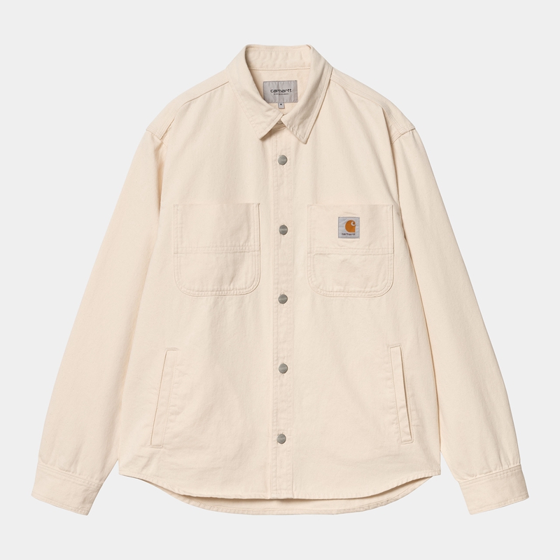 Kurtki Koszulowe Carhartt Glenn Męskie Białe | BJW-507836