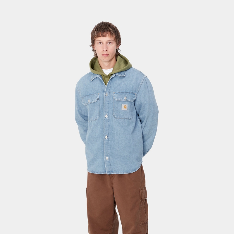 Kurtki Koszulowe Carhartt Harvey Męskie Niebieskie | KHE-546370