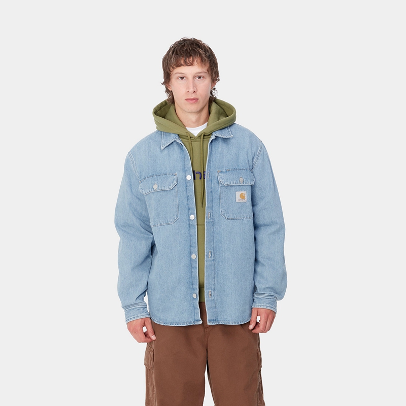 Kurtki Koszulowe Carhartt Harvey Męskie Niebieskie | KHE-546370