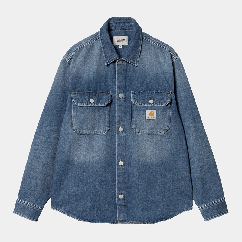 Kurtki Koszulowe Carhartt Harvey Męskie Niebieskie | NXD-906384