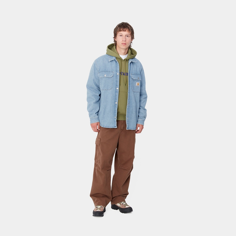 Kurtki Koszulowe Carhartt Harvey Męskie Niebieskie | ZHQ-986473