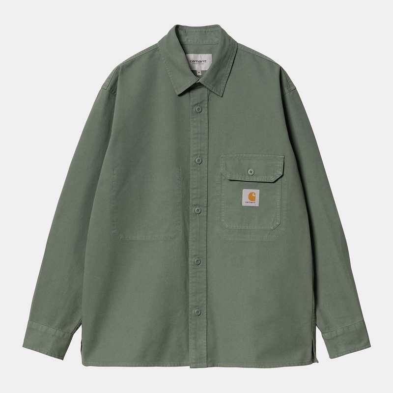 Kurtki Koszulowe Carhartt Reno Męskie Zielone | QXG-689734