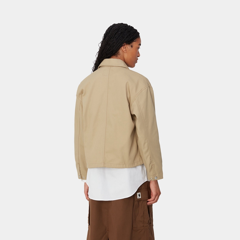 Kurtki Koszulowe Carhartt Simple Damskie Khaki | WIF-278190