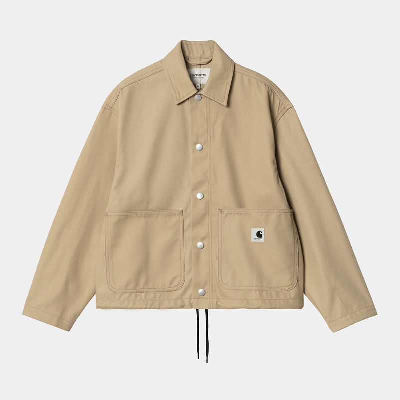 Kurtki Koszulowe Carhartt Simple Damskie Khaki | WIF-278190