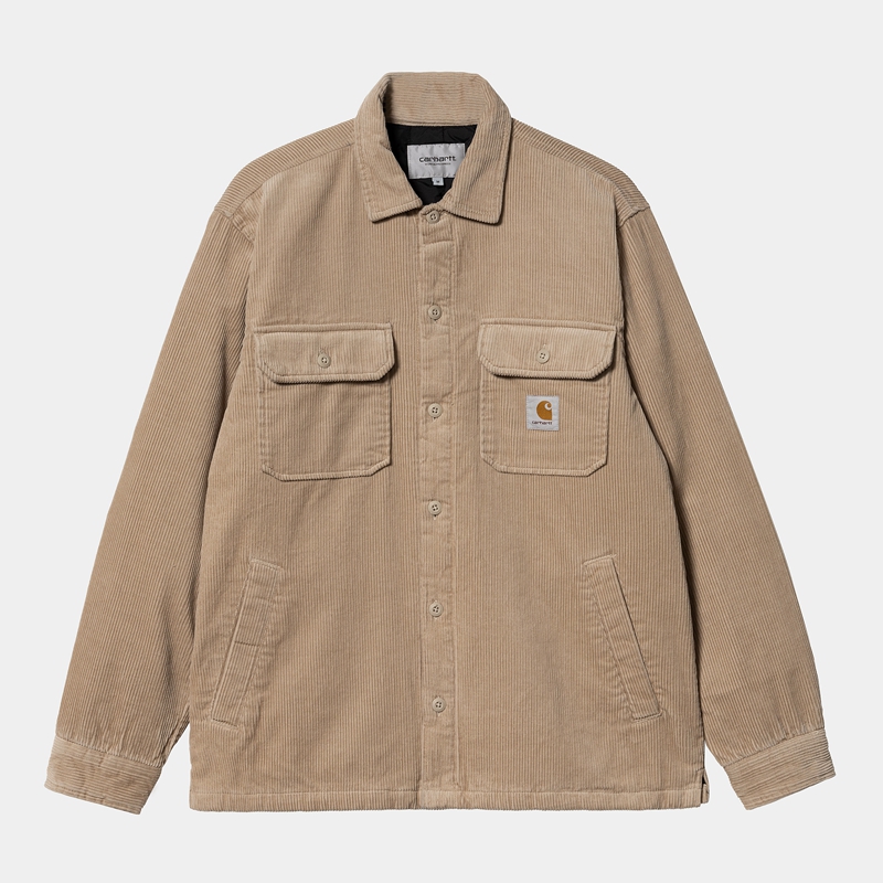 Kurtki Koszulowe Carhartt Whitsome Męskie Beżowe | XJU-083192