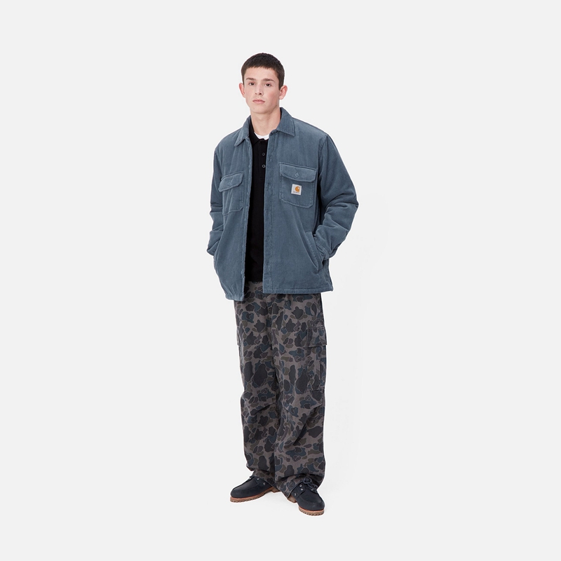 Kurtki Koszulowe Carhartt Whitsome Męskie Niebieskie | FIV-510729